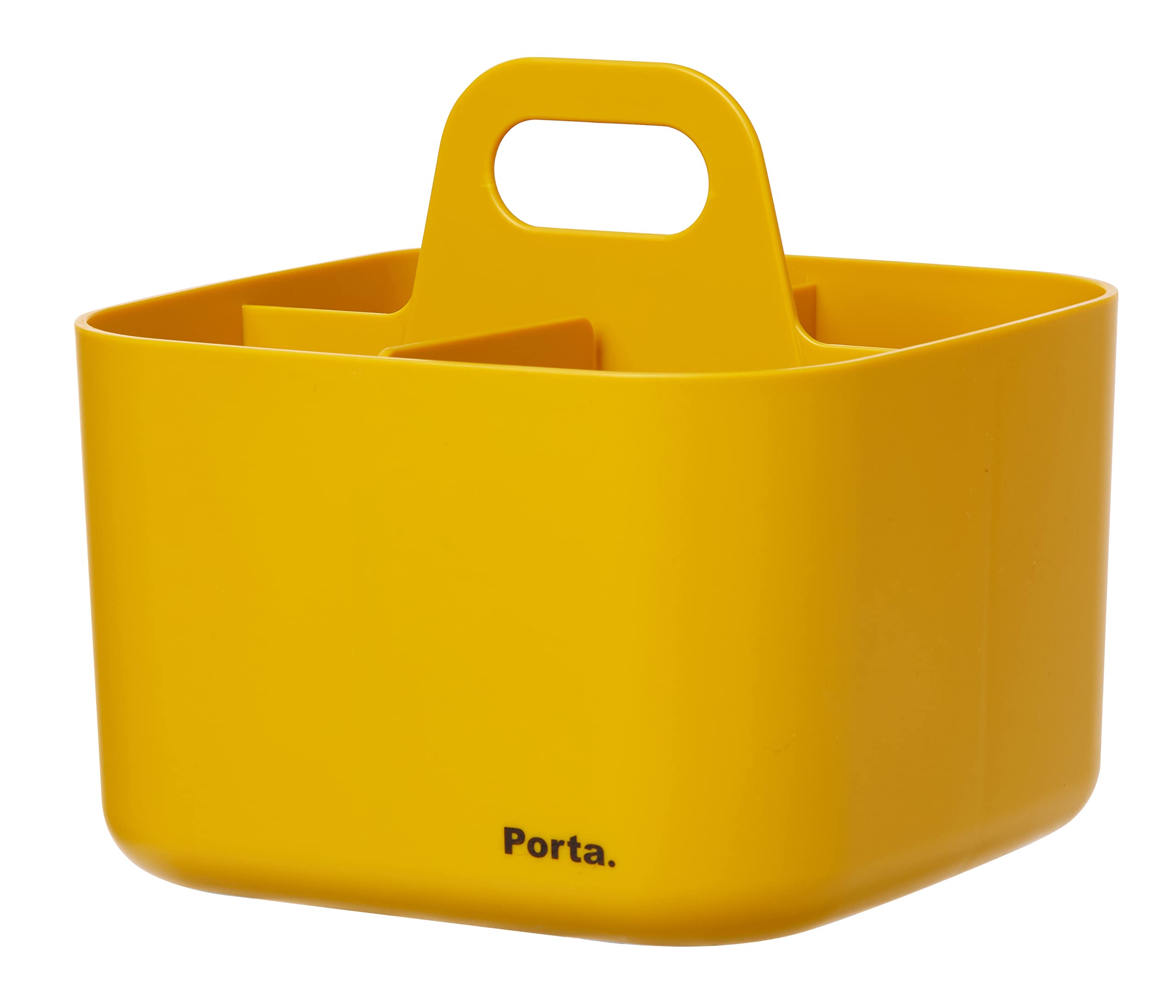 Litem Porta Vita Square Stackable Storage Unit 4 Compartments, Yellow