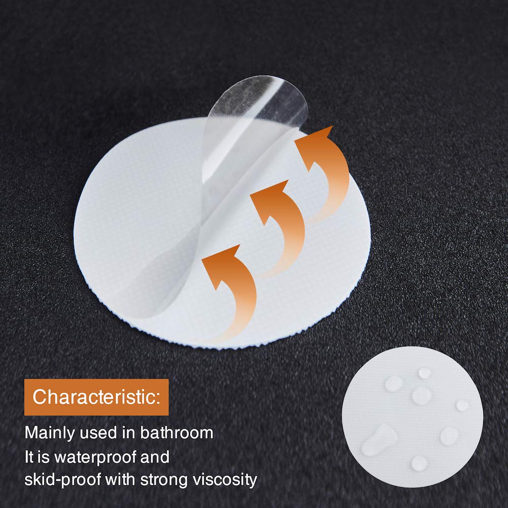 Secopad 36Pcs Bathtub Stickers Non-Slip, Safety Shower Treads Adhesive Appliques With Premium Scraper (White)