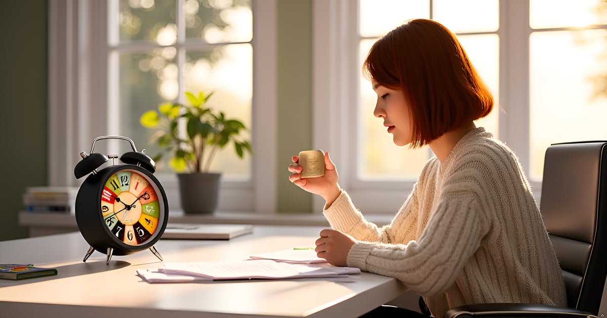 Aerys Retro Twin Bell Alarm Clock, Metal Frame, Night Backlight, Silent Movement, Luminous Table Clock For Students, Bedroom, Of