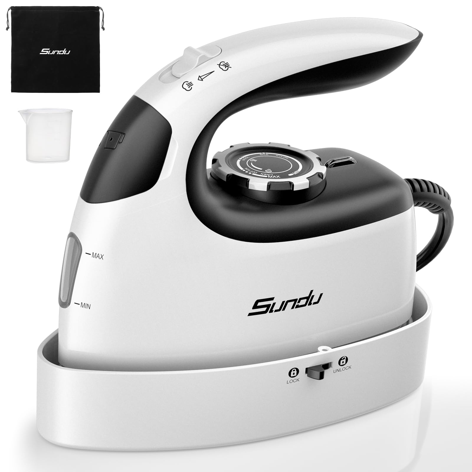 Sundu Mini Iron With Steam,Travel Iron Portable Non-Stick Soleplate Steam Samll Iron For Quilting & Sewing,300 Microsteam Holes,