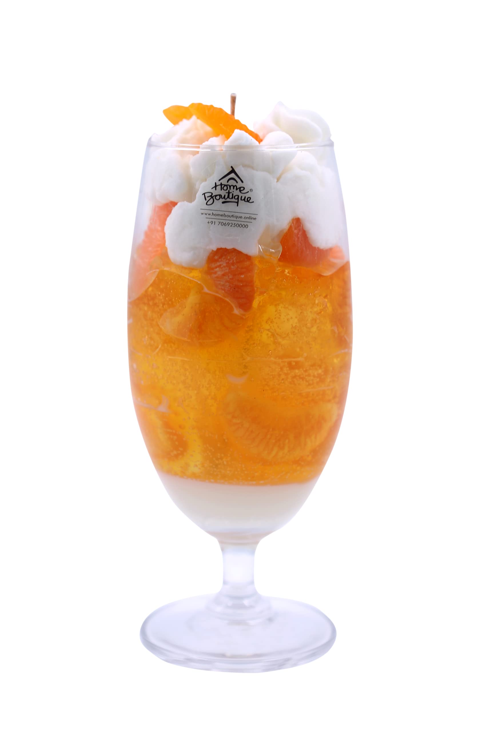 HOME BOUTIQUE Orange Slush Wax Blend Aroma Candle for Restaurant Bar and Home Decorative Candle with Burning time Upto 25 Hours