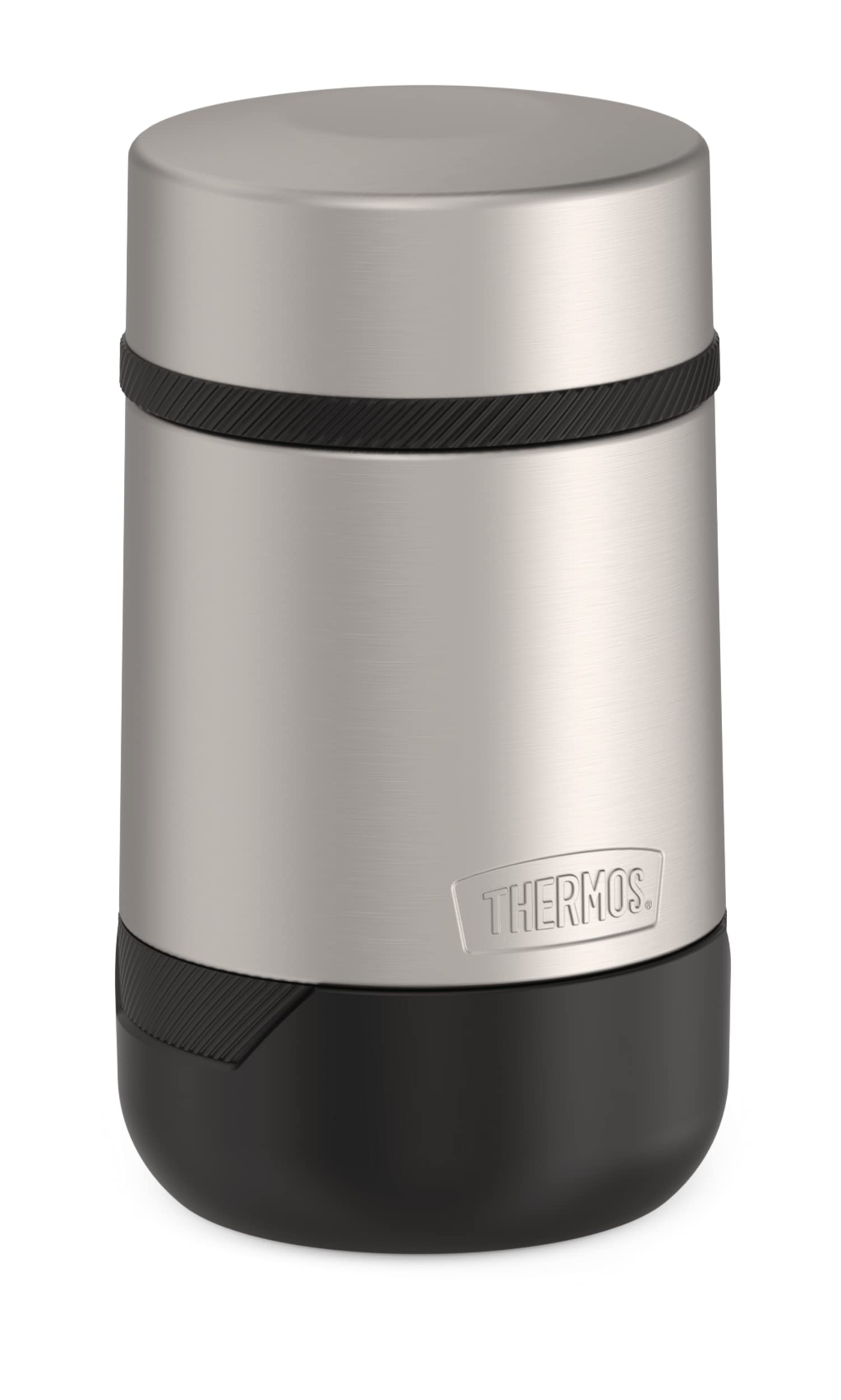 Alta Series By Thermos Stainless Steel Food Jar 18 Ounce, Matte Steel/Espresso Black