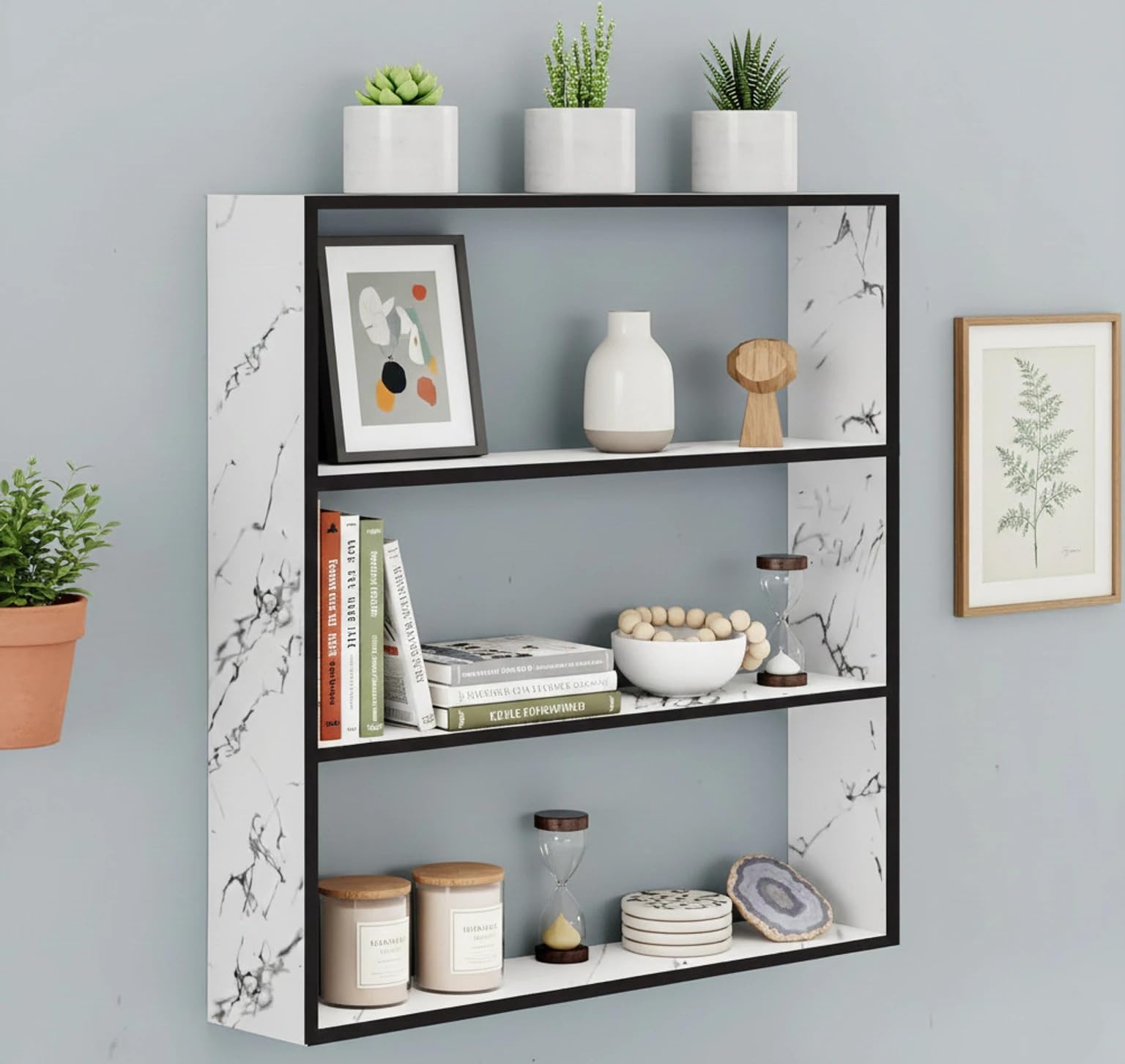 WOODSY WONDERS Spice Rack Wall Shelf Beautiful Design Kitchen Rack for Storage and Organisation