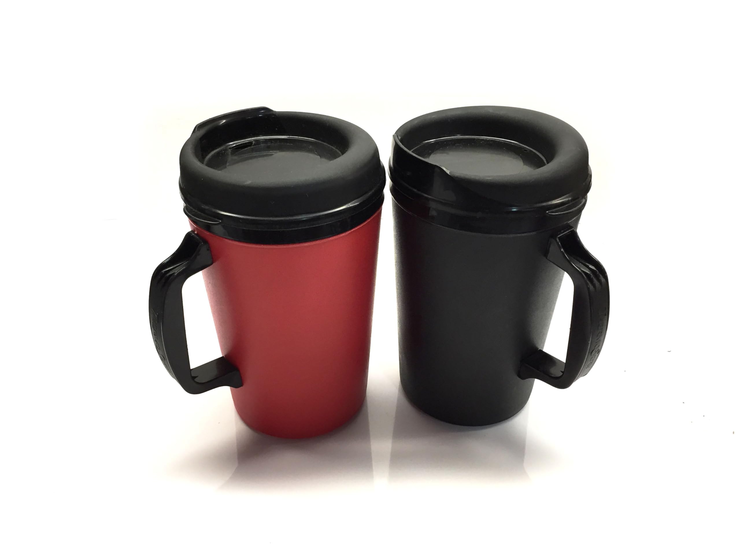 GAMA Electronics Thermoserv 20oz Insulated Travel Mug Classic Gas Station Design (Black/Red 2 Pack)