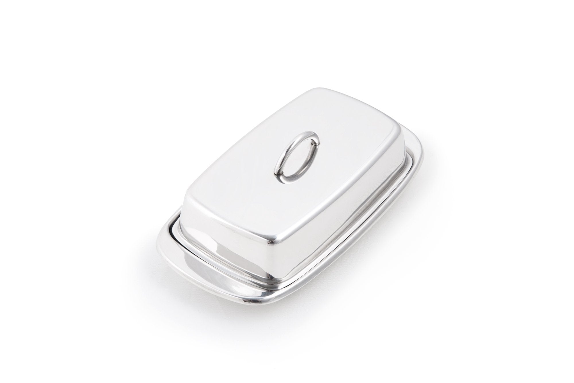 Fox Run Stainless Steel Double Covered Butter Dish, 7.5''