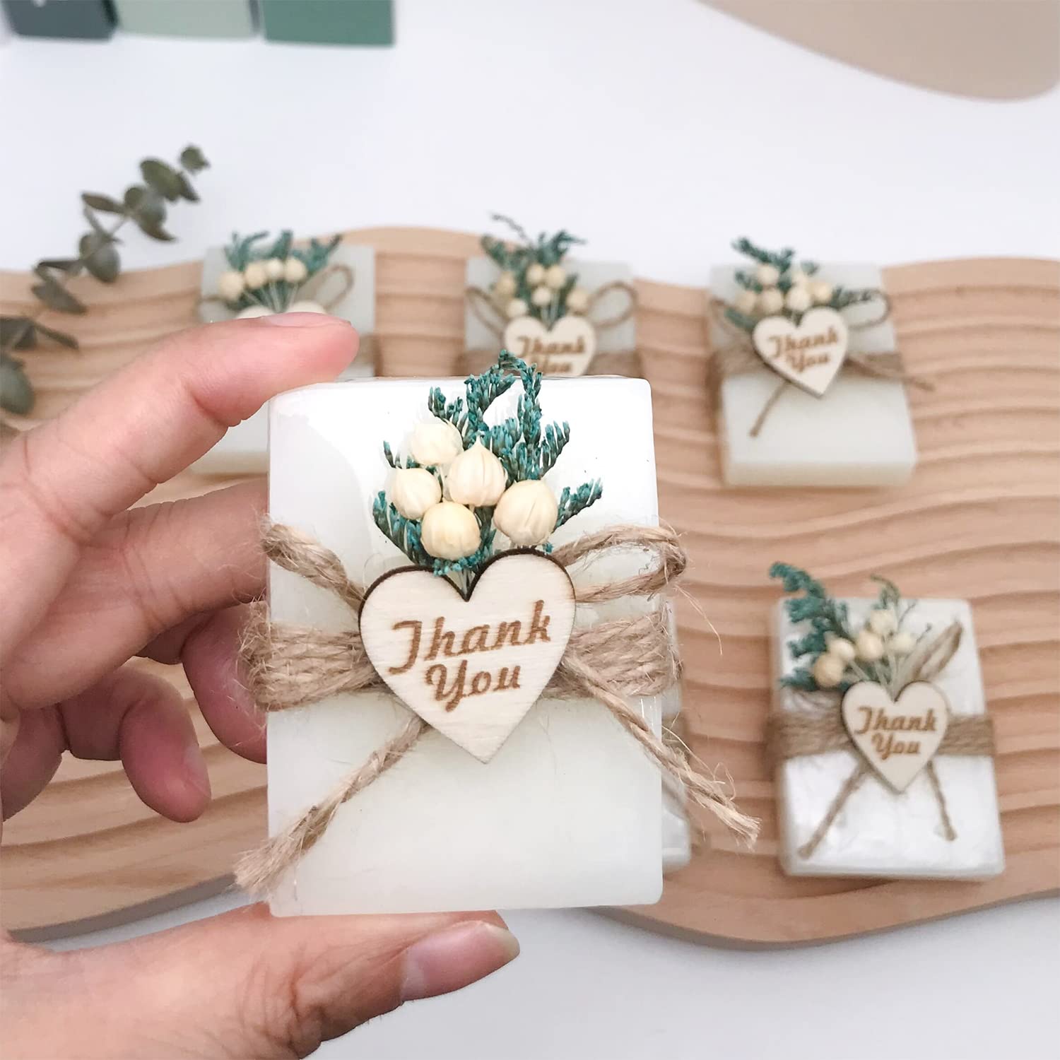 Timecosy Set Of 20 Baby Shower Favors, Christmas New Year Gifts Handmade Scented Soap Wedding Party Favors Gifts For Guests Bapt