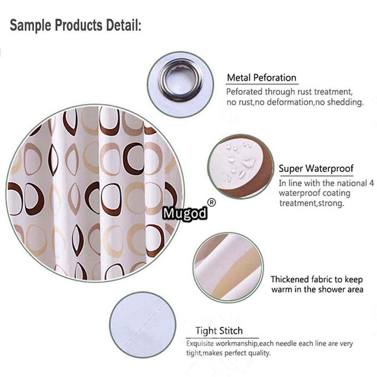 Mugod Celtic Tree Of Life Shower Curtains Decorative Round Celtic Tree Of Life Vector Ornament Decorative Bathroom Waterproof Fa