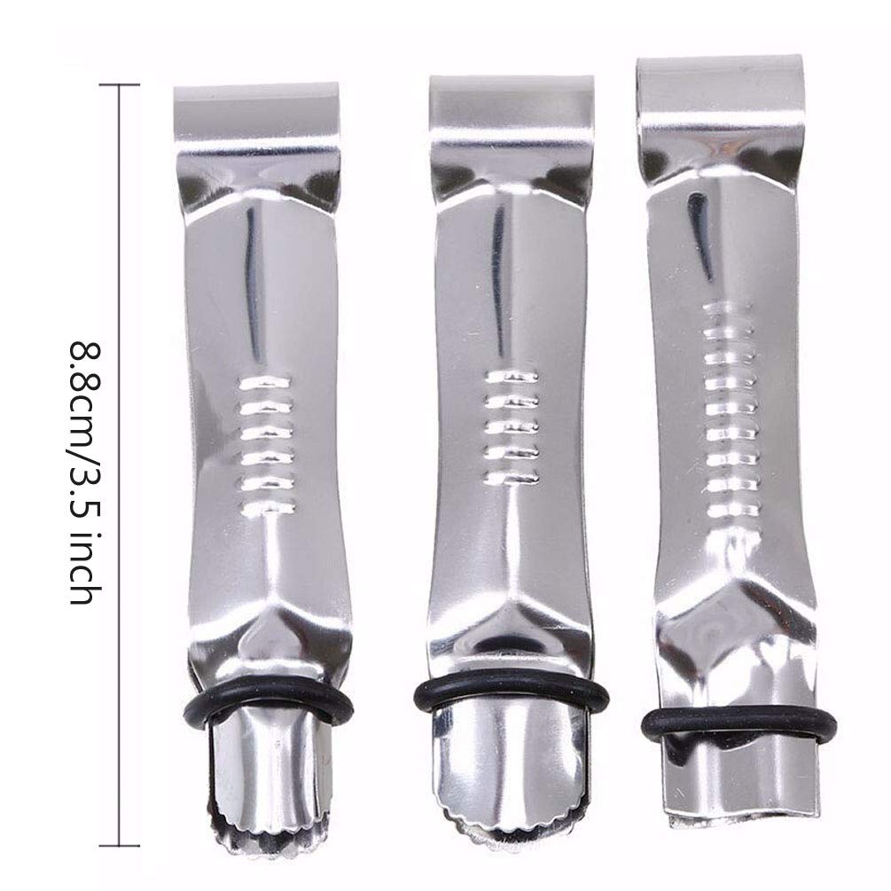 3 Pcs Stainless Steel Cake Lace Clips Fondant Cake Edge Decorating Tweezers Clamp Home Kitchen Baking Tools