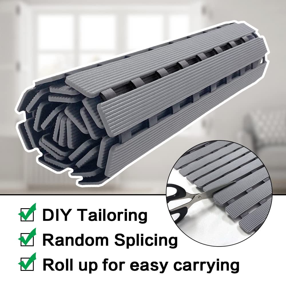 Bemiso Shower Mat Non Slip Bathtub Mat With Suction Cups And Drain Holes 37.4 X 15.7 Inch Bath Mat For Tub & Shower.Easy Dry,Eas