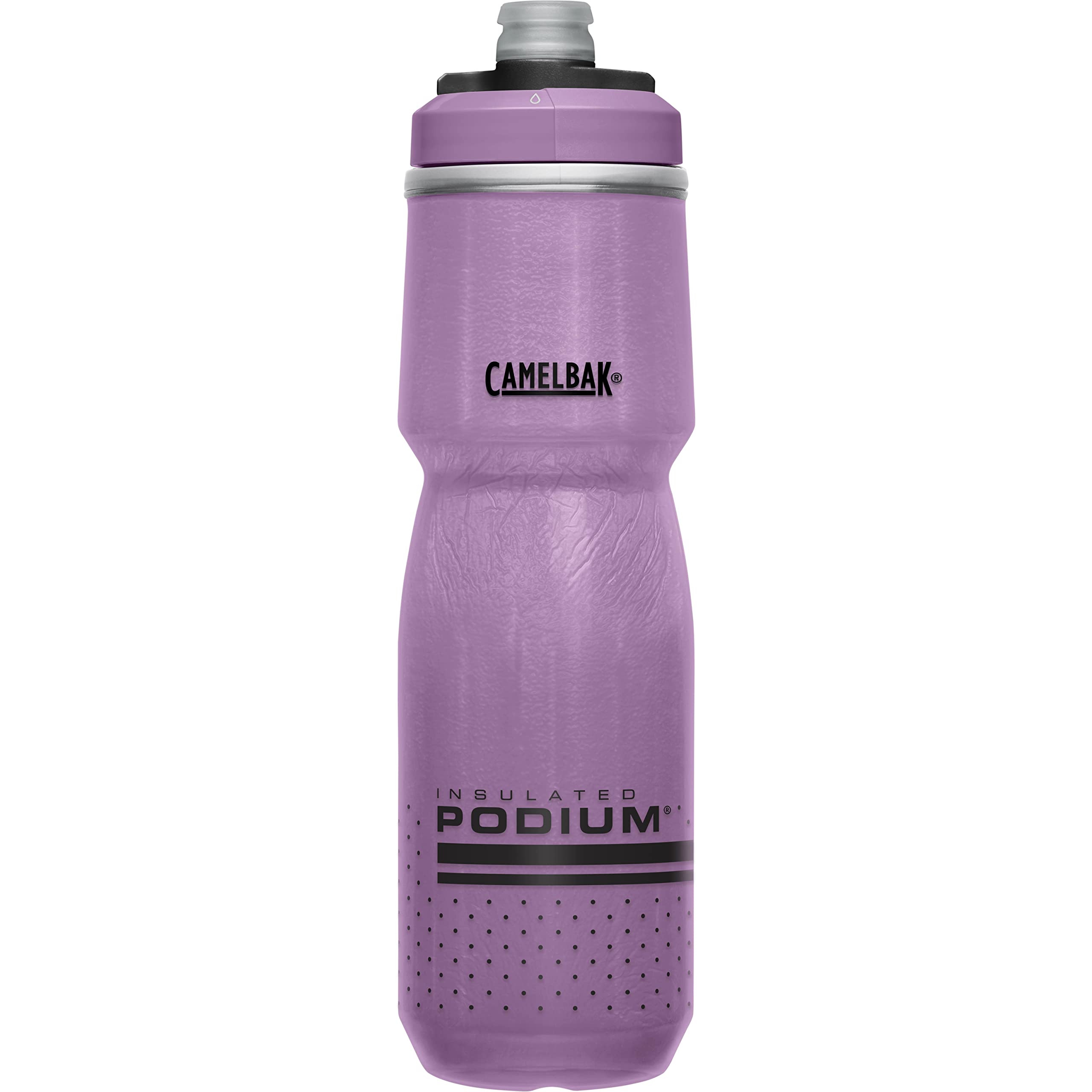 Camelbak Podium Chill Insulated Bike Water Bottle - Easy Squeeze Bottle - Fits Most Bike Cages - 24Oz, Purple
