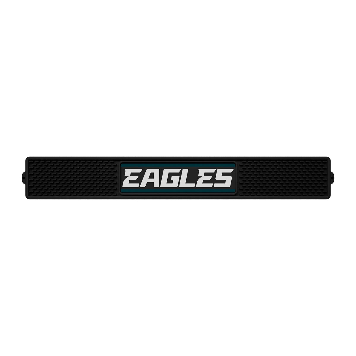 Fanmats 13995 Philadelphia Eagles Drink Bar Mat - 3.25In. X 24In. - Durable Dish Drying Mat, Easy Clean, Counter Mat,Black