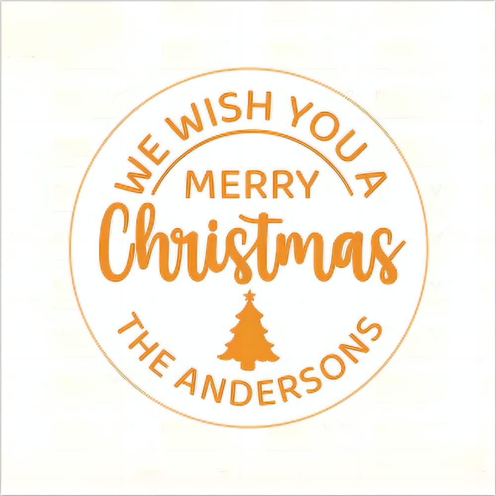 Personalized Custom Merry Christmas Cookie Stamp With Your Family Name Fondant Embosser Cupcake Topper Biscuit Cutter
