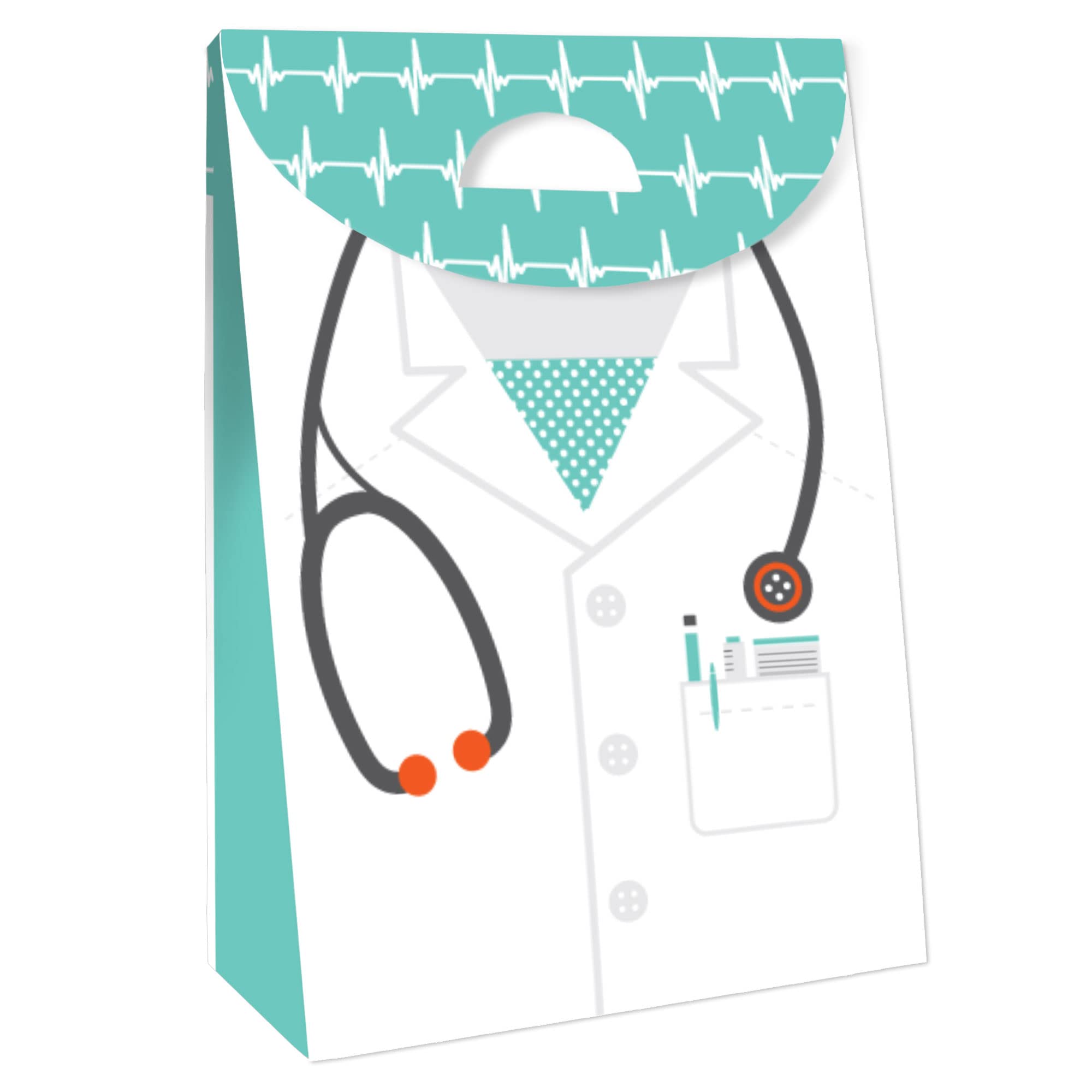 Big Dot Of Happiness Medical School Grad - Doctor Graduation Gift Favor Bags - Party Goodie Boxes - Set Of 12