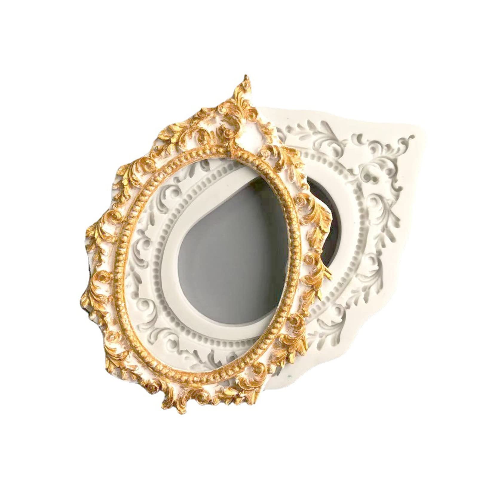 Moanlmy Baroque Style Roller Blind Lace Fudge Mold, Curlicues Gum Paste Candy Chocolate Molds For Cake Decorating Sugar Craft Po