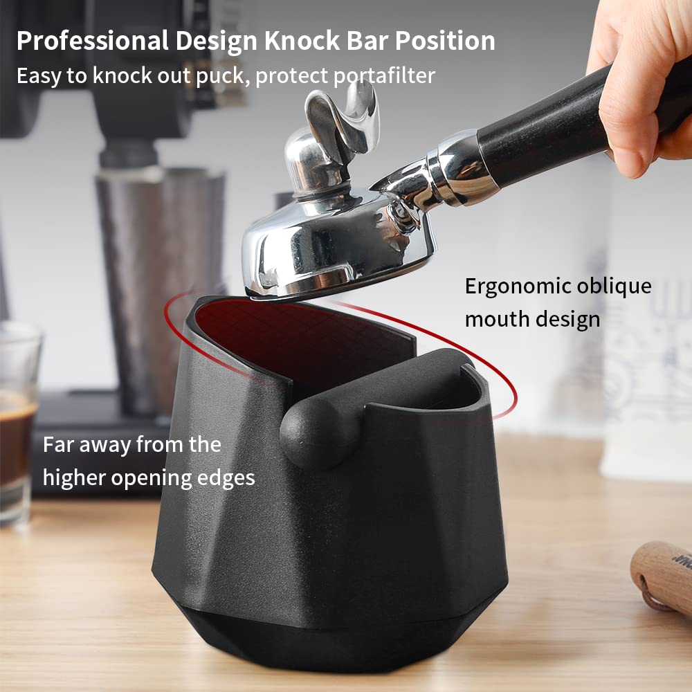 Coffee Knock Box Espresso Grounds - Cafemasy Home Use Epsresso Accessories Unique Design Diamond Shape Mini Knock Box With Espre