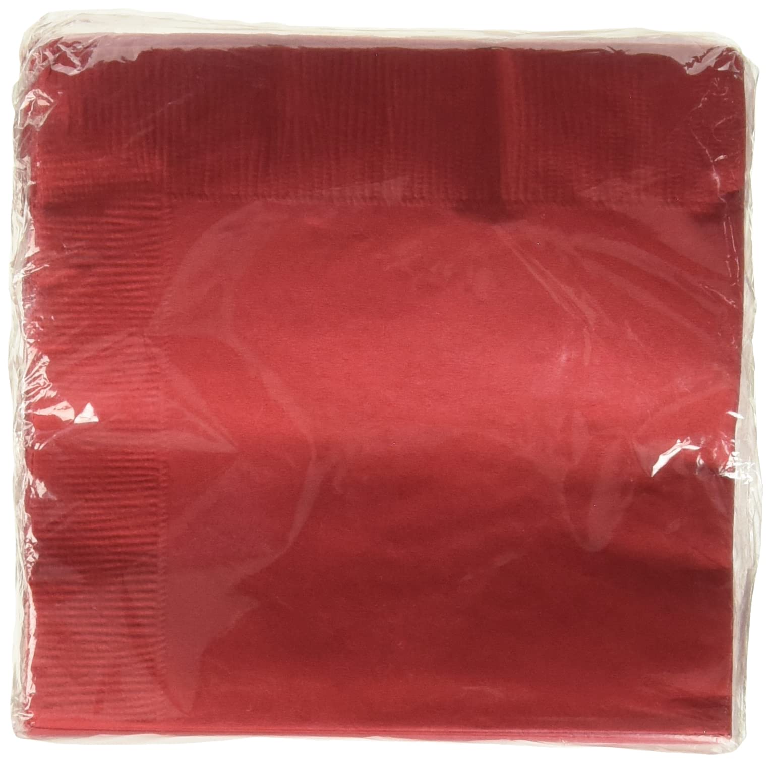 Creative Converting 500 Count Case Touch Of Color 3-Ply Beverage Napkins, Classic Red