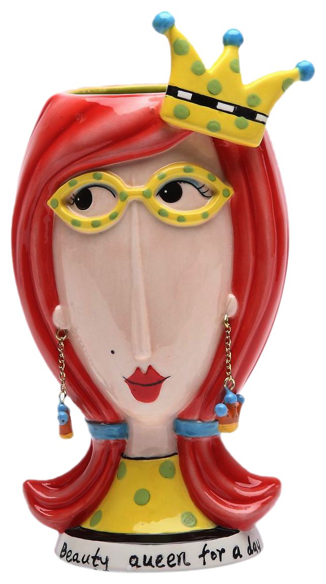 Appletree Design Beauty Queen Vase, 6-1/2-Inch Tall