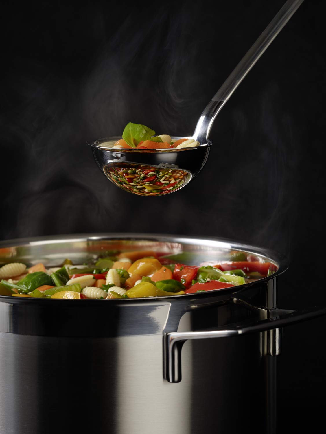 Rsle Stainless Steel Serving Ladle, Flat Handle, 2.7-Ounce