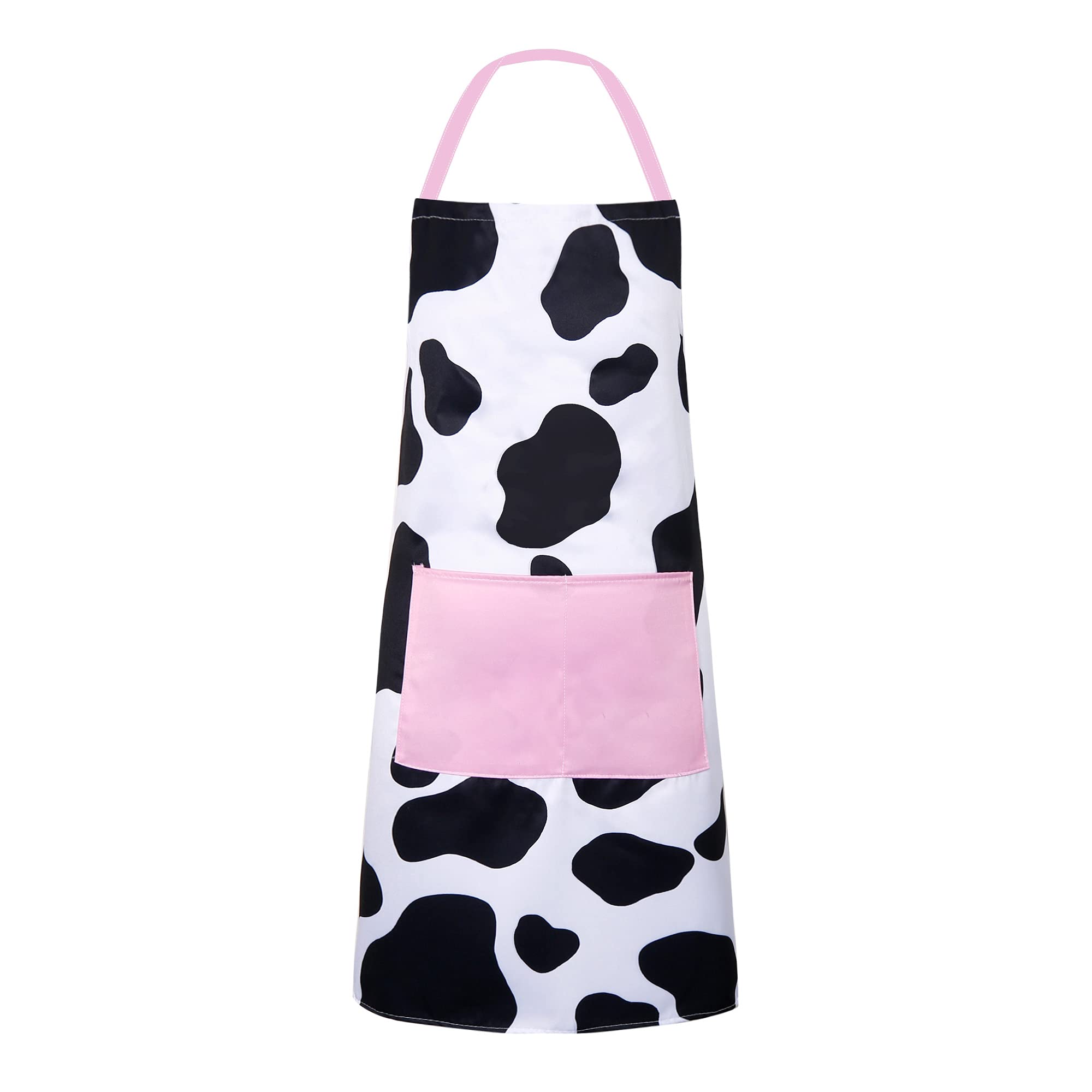 Rosielily Cute Apron Cow Apron For Women Kitchen Apron With Pockets For Cooking Baking Gardening Grilling Bbq Cow Gift For Women