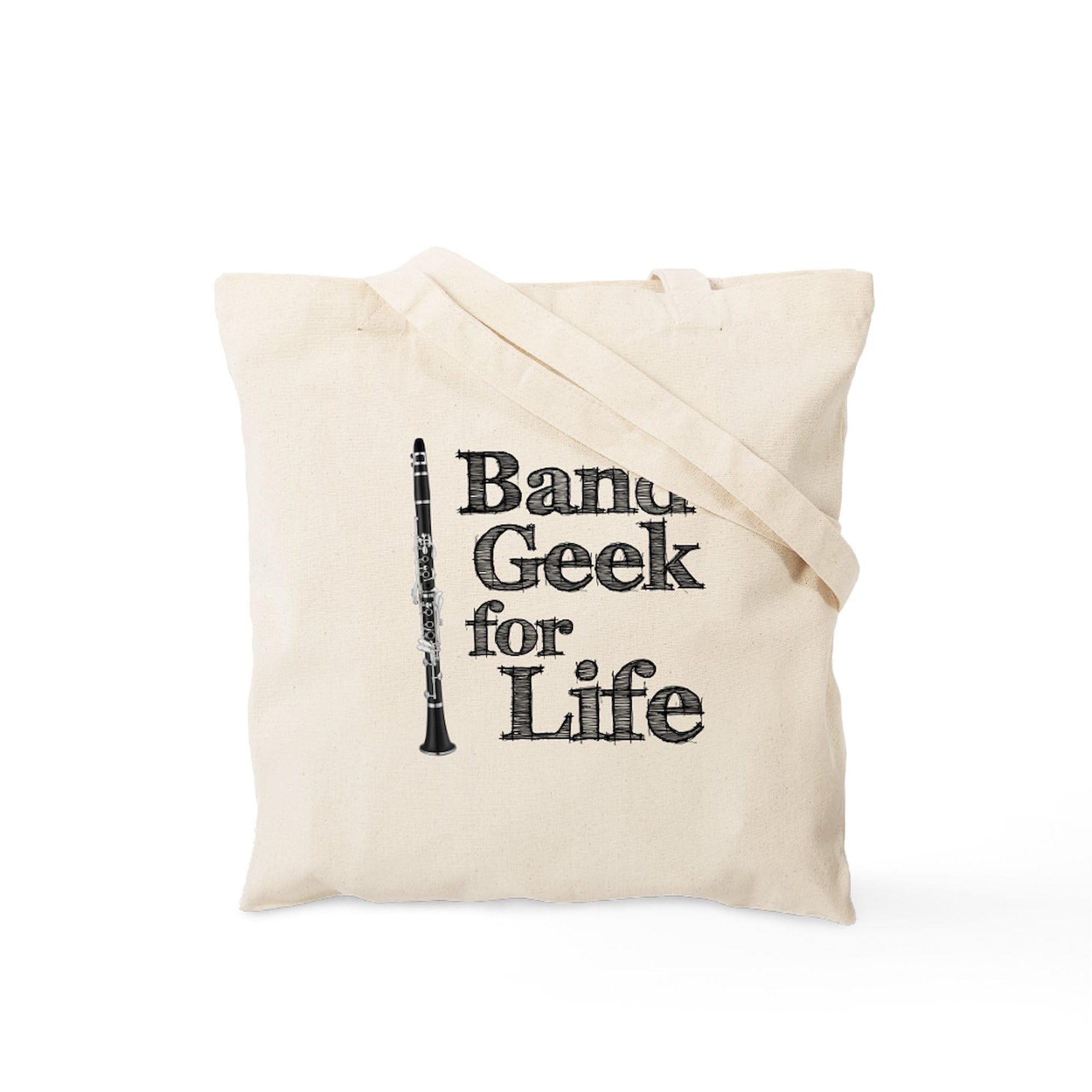 Cafepress Clarinet Band Geek Tote Bag Natural Canvas Tote Bag, Reusable Shopping Bag