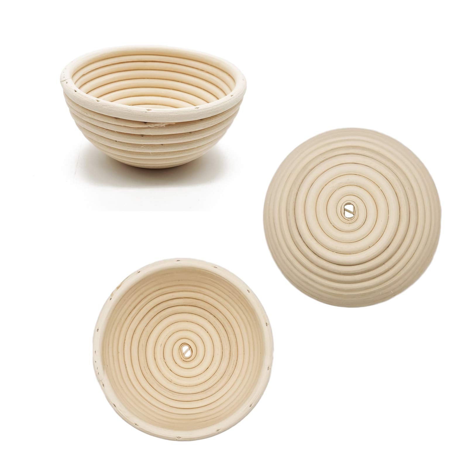 Banneton Bread Proofing Basket Set - Mini Small Sourdough Dough Rising Fermentation Proofing Bowls Box (Round5In-4Pack)