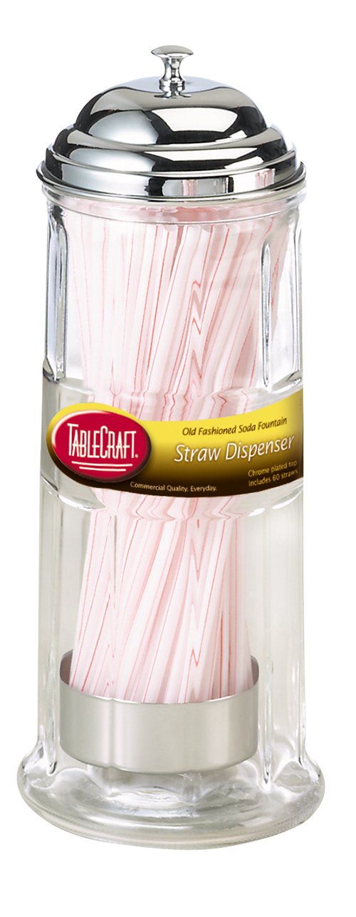 Tablecraft Straw Dispenser, Includes Straws