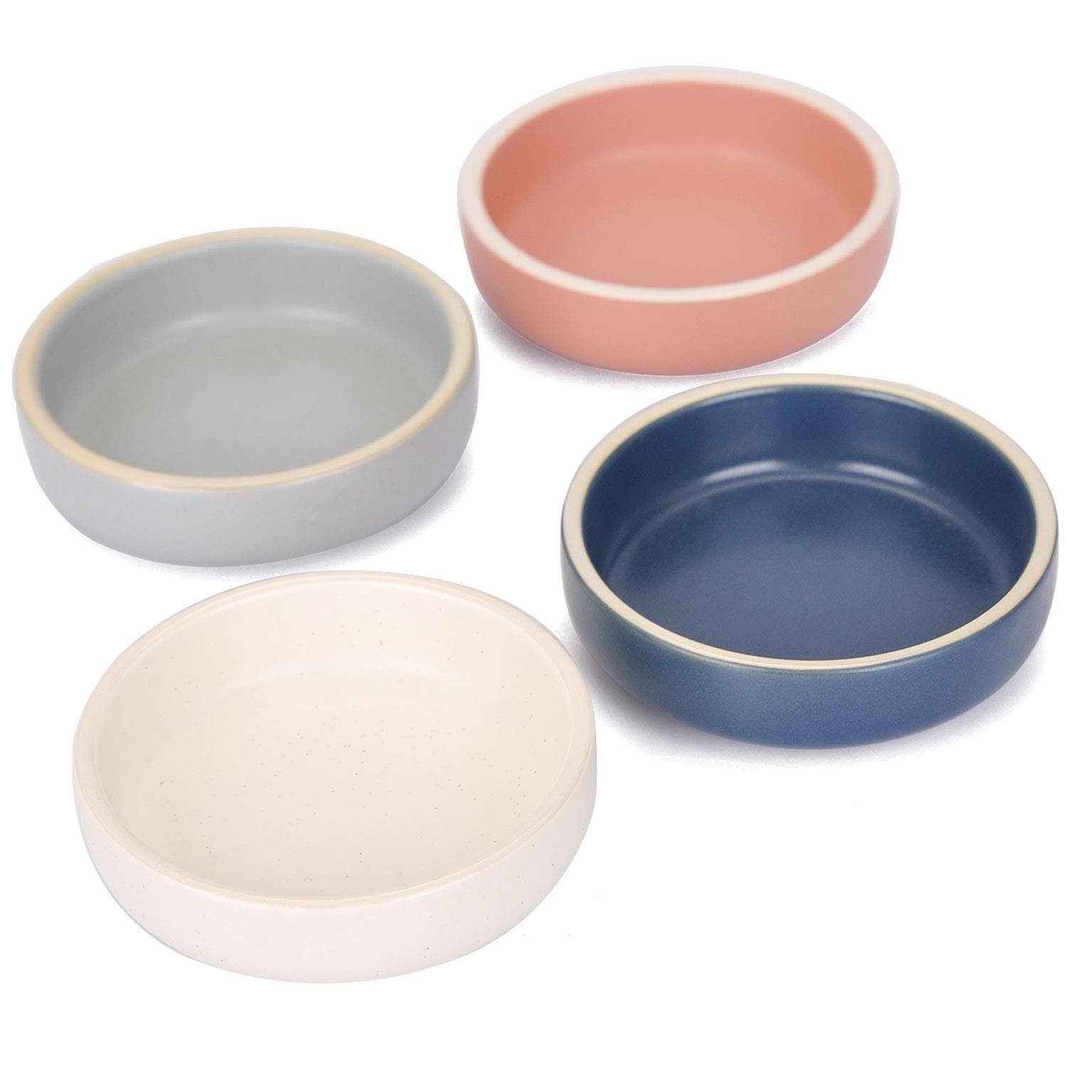 Whjy 4 Inches Set Of 4 Ceramic Sauce Dishes Side Dish Sushi Dipping Bowls, Matte Glaze Porcelain Tableware Serving Dish Appetize
