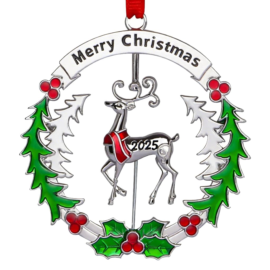 Christmas Ornaments 2025 Matel Christmas Tree Ornaments Dated 2025 Funny Christmas Ornaments Christmas Tree Decoration Hanging O