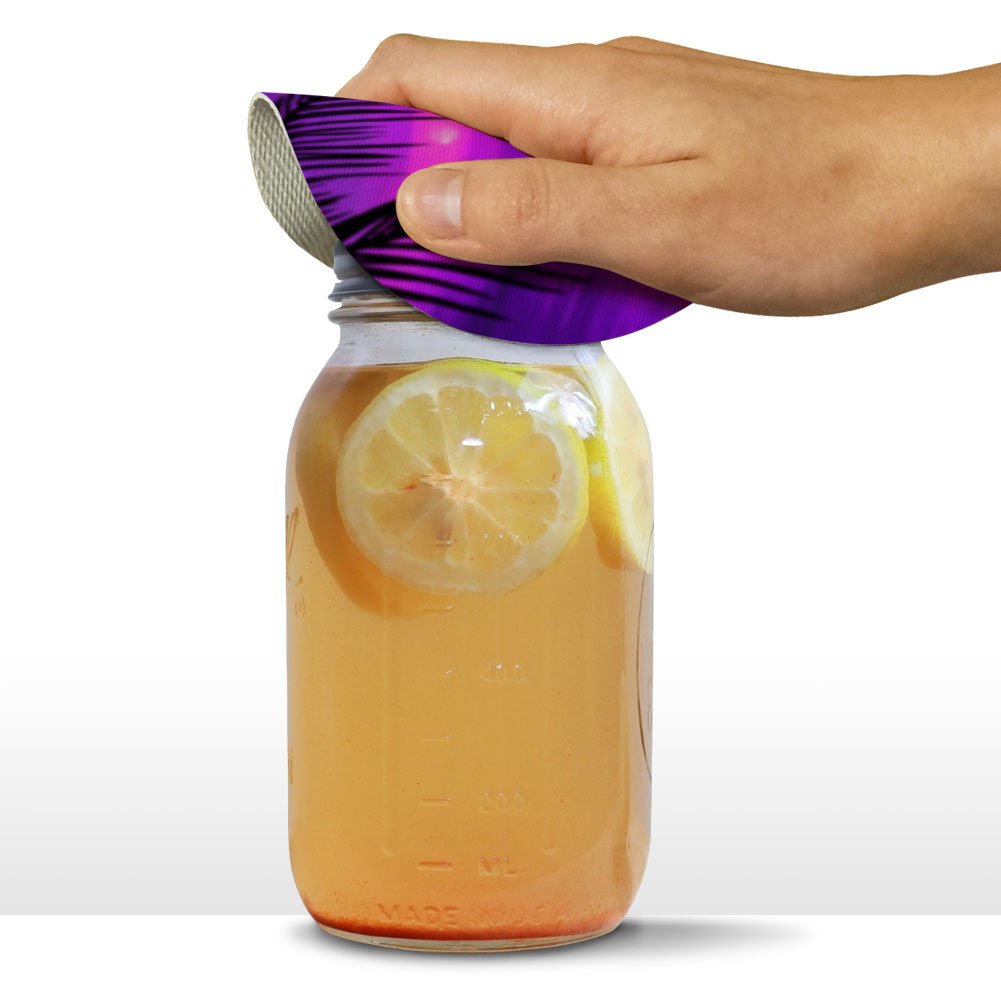 Beach Sunset Hibiscus Flower Hawaiian Purple Round Rubber Non-Slip Jar Gripper Lid Opener
