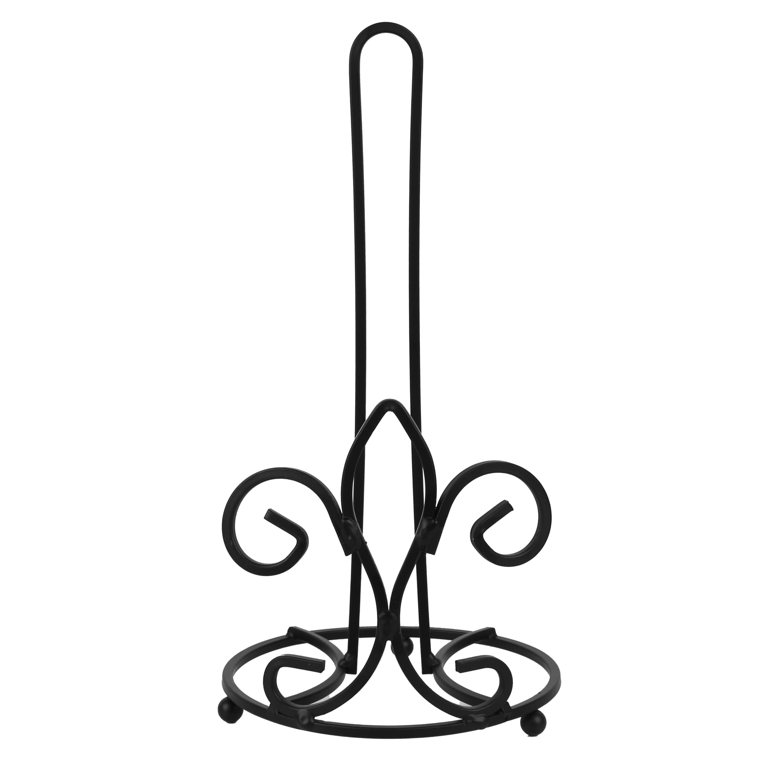 Fleur De Lis Paper Towel Holder - Black