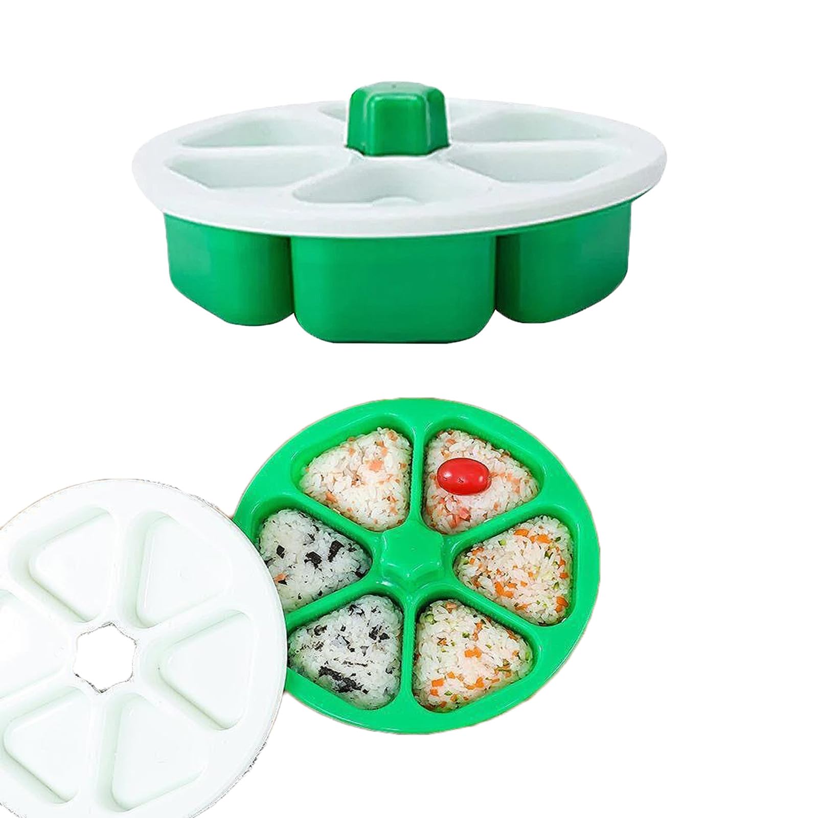 Zhu Yu Chun 2 Pcs Sushi Rice Ball Mold Boxes, Triangle Rice And Vegetable Roll Making Box For Handmade Dlystorage Sushi, Lunch B