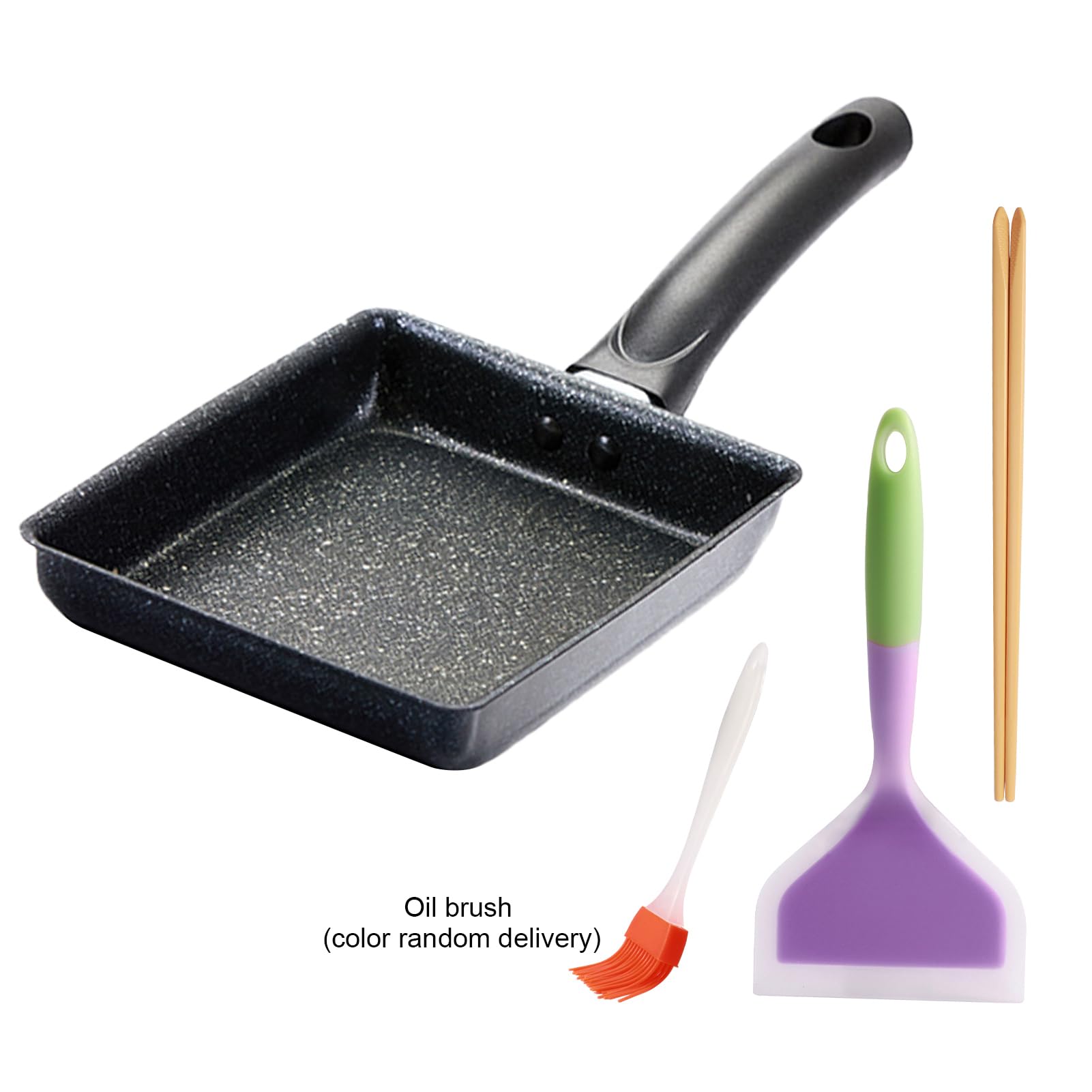 Loqjss Tamagoyaki Pan Non Stick Japanese Omelette Pan,Cast Iron Rectangle Tamago Pan Small Frying Pan, Tamagoyaki Eggs Pan - Ome