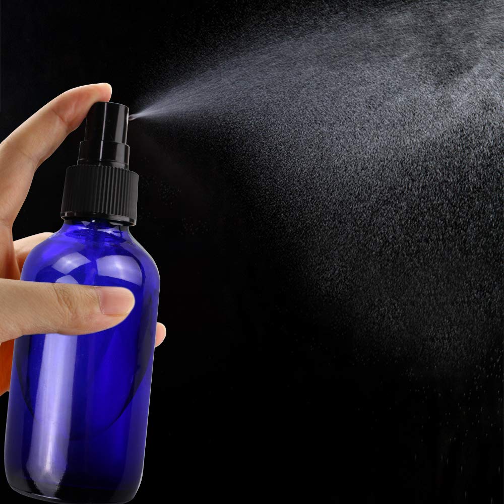 Wedama Spray Bottle, 4 Oz Fine Mist Glass Spray Bottles, Little Refillable Liquid Containers For Watering Flowers Cleaning(16 Pa