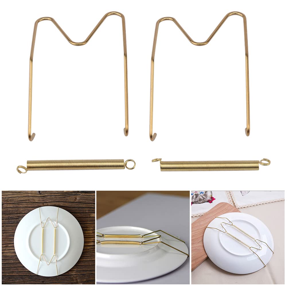 8 10 12 14 16Inch Plate Hangers For Walls Plate Dish Hangers Stainless Steel Decorative Invisible Plate Hangers Holder, Wall Hoo