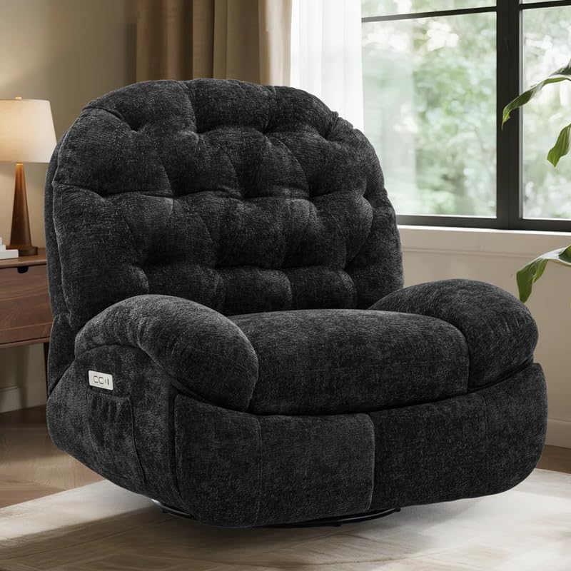 Friends Life Recliner Sofa 1 Seater, Electric Recliner Chairs, Soft Fabric Upholstered Push Button Power With Side Pockets Color