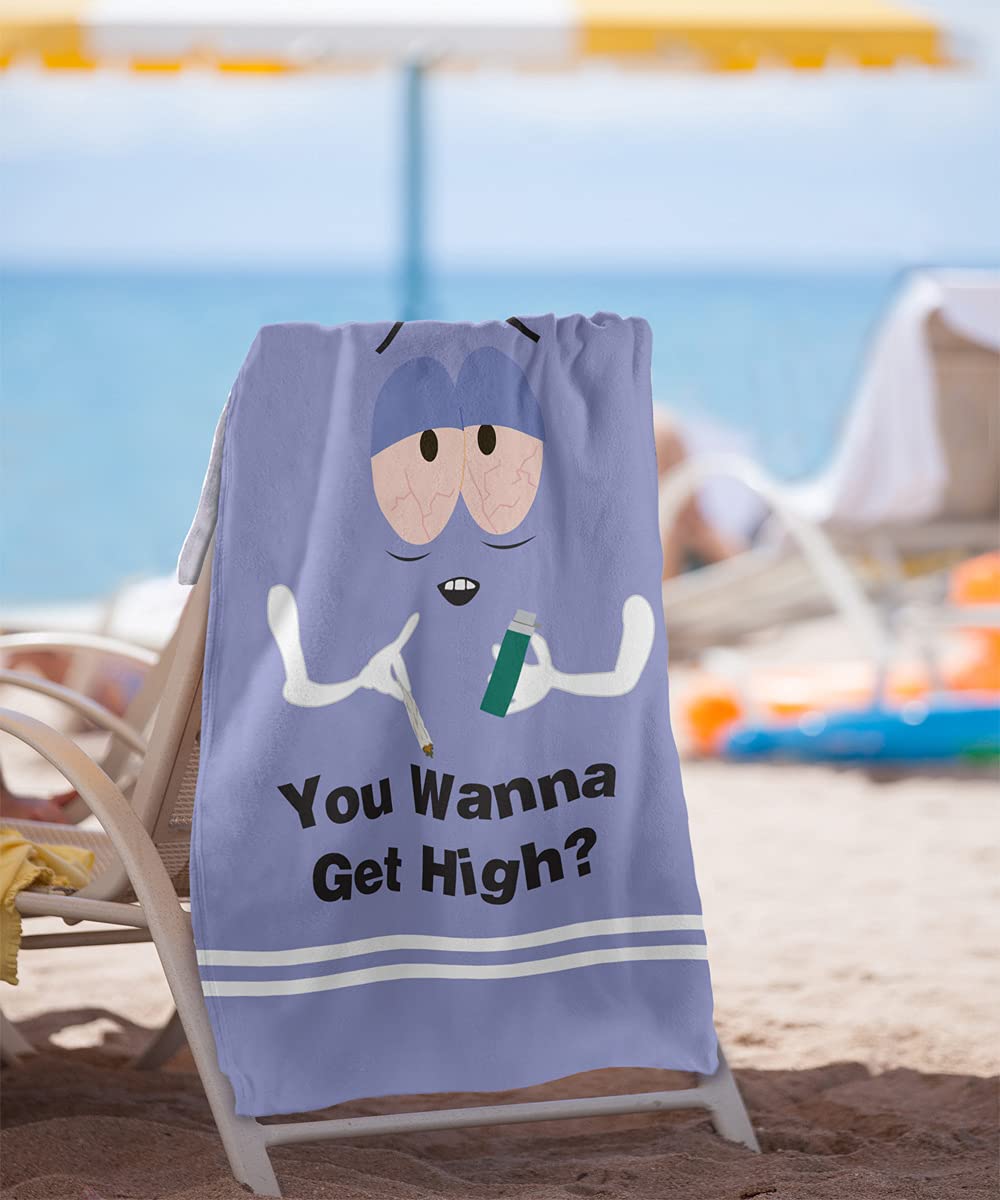 Logovision South Park Towelie Wanna Get High Officially Licensed Beach Towel 30'' X 60''
