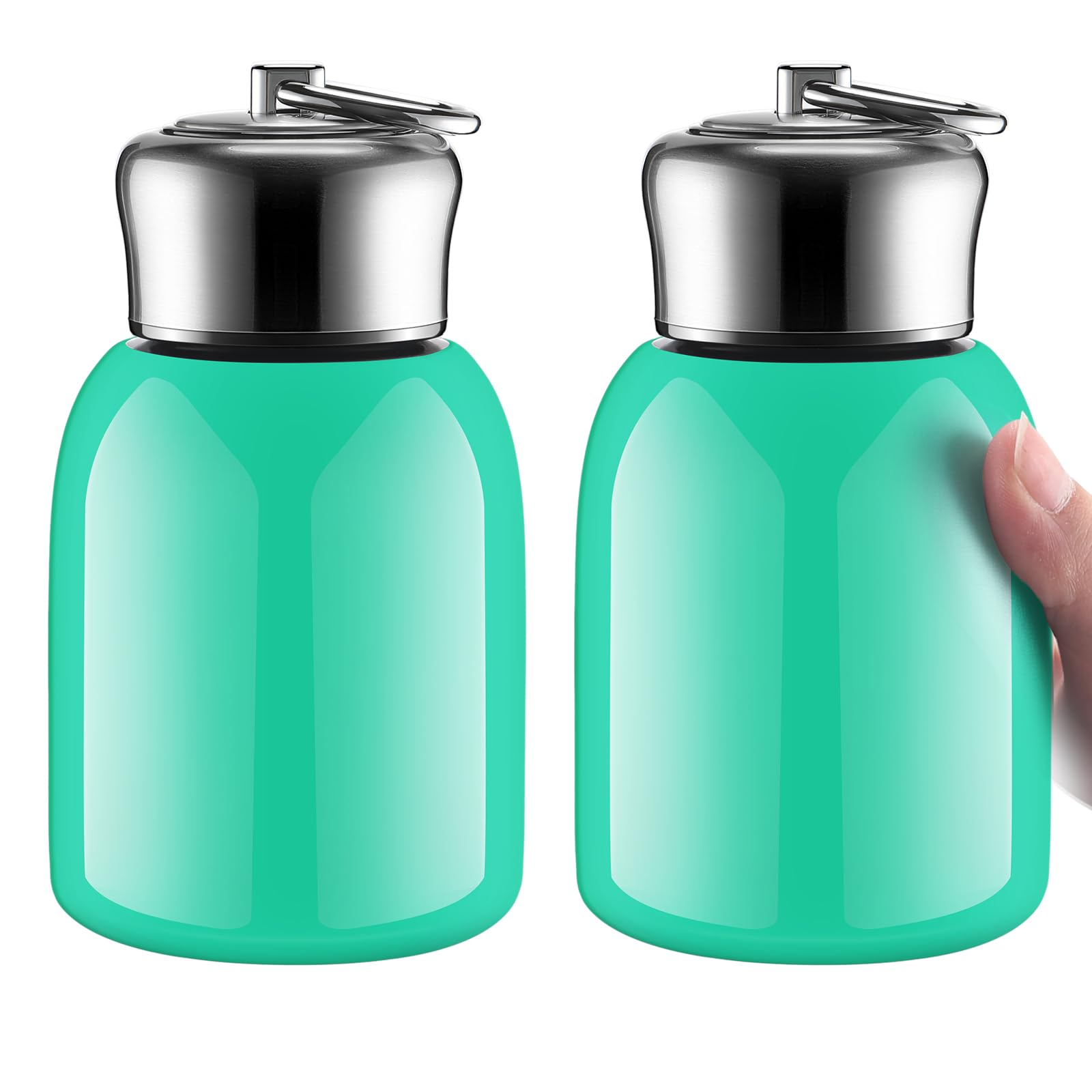 Mifoci 4 Pcs 10oz Mini Water Bottles Stainless Steel Slim Insulated Thermal for Hot Cold Drink Thermal Small Vacuum Portable Wat
