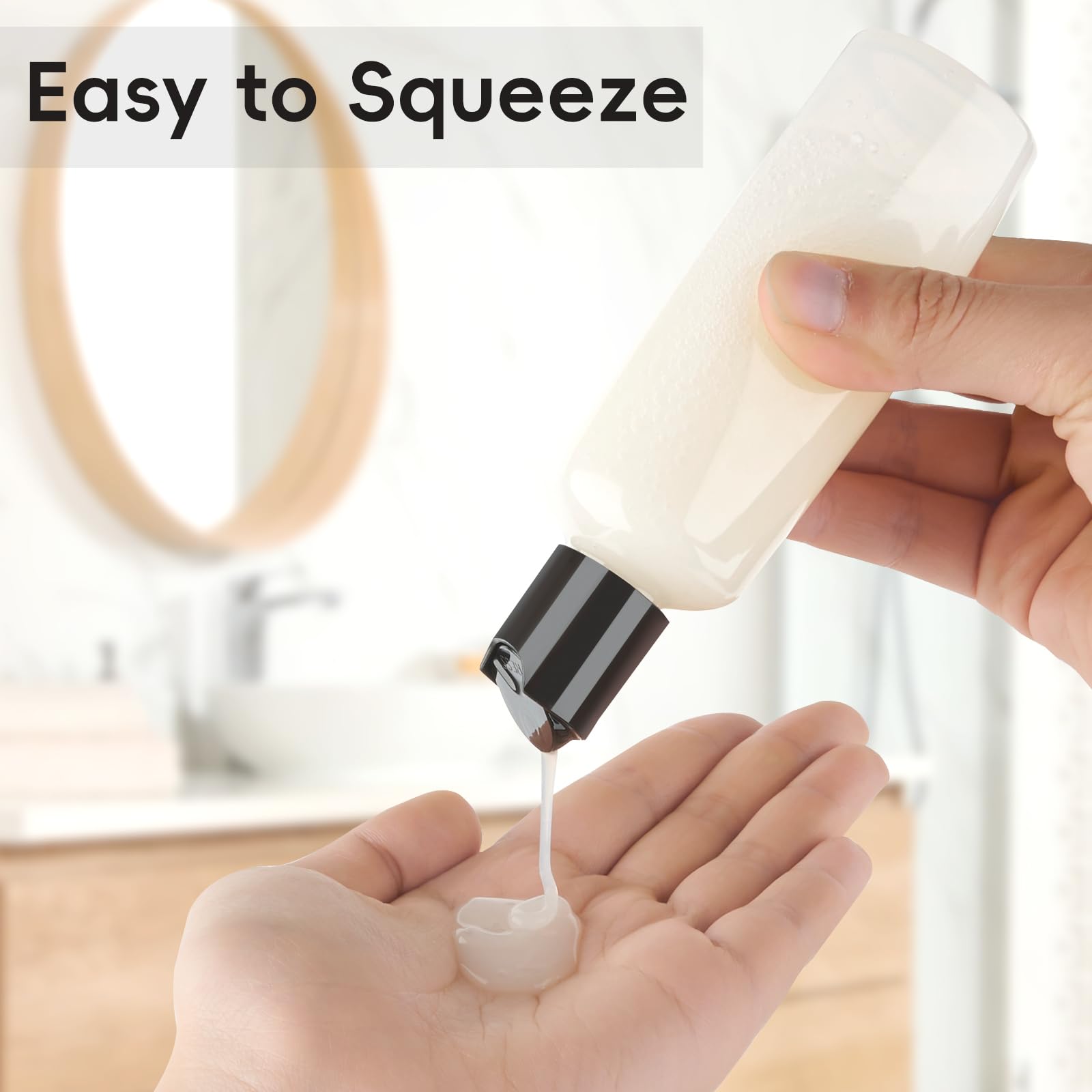 Tuzazo 10 Pack 3.4 Oz Clear Travel Bottles For Toiletries Tsa Approved Leakproof Travel Size Containers Empty Small Plastic Sham