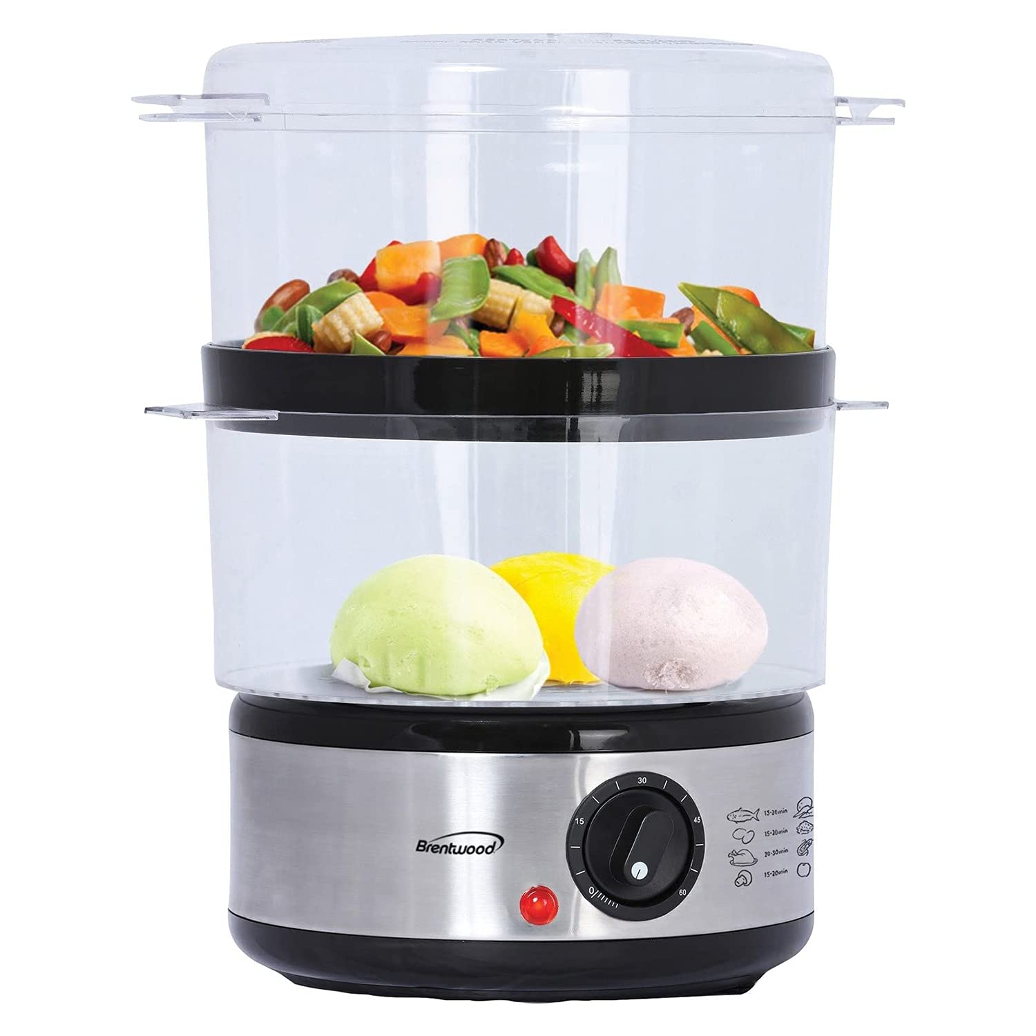 Brentwood Ts-1005 Electric 2-Tier, 5 Quart, Stainless Steel