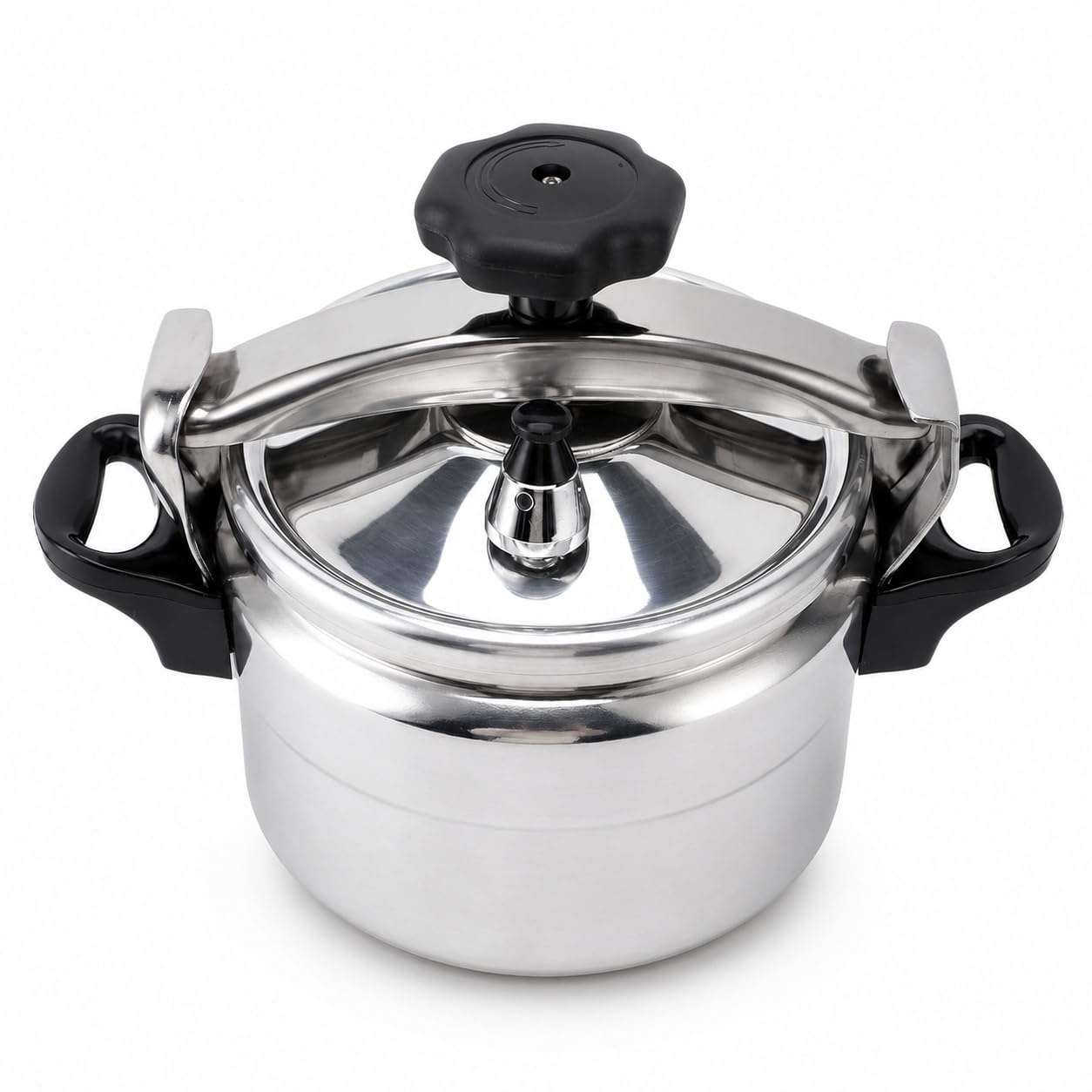 Stainless Steel Pressure Cooker,Universal Compound Bottom Presure Cooker with Safety Valves for Gas Cooktops Flat Top Cooktops I