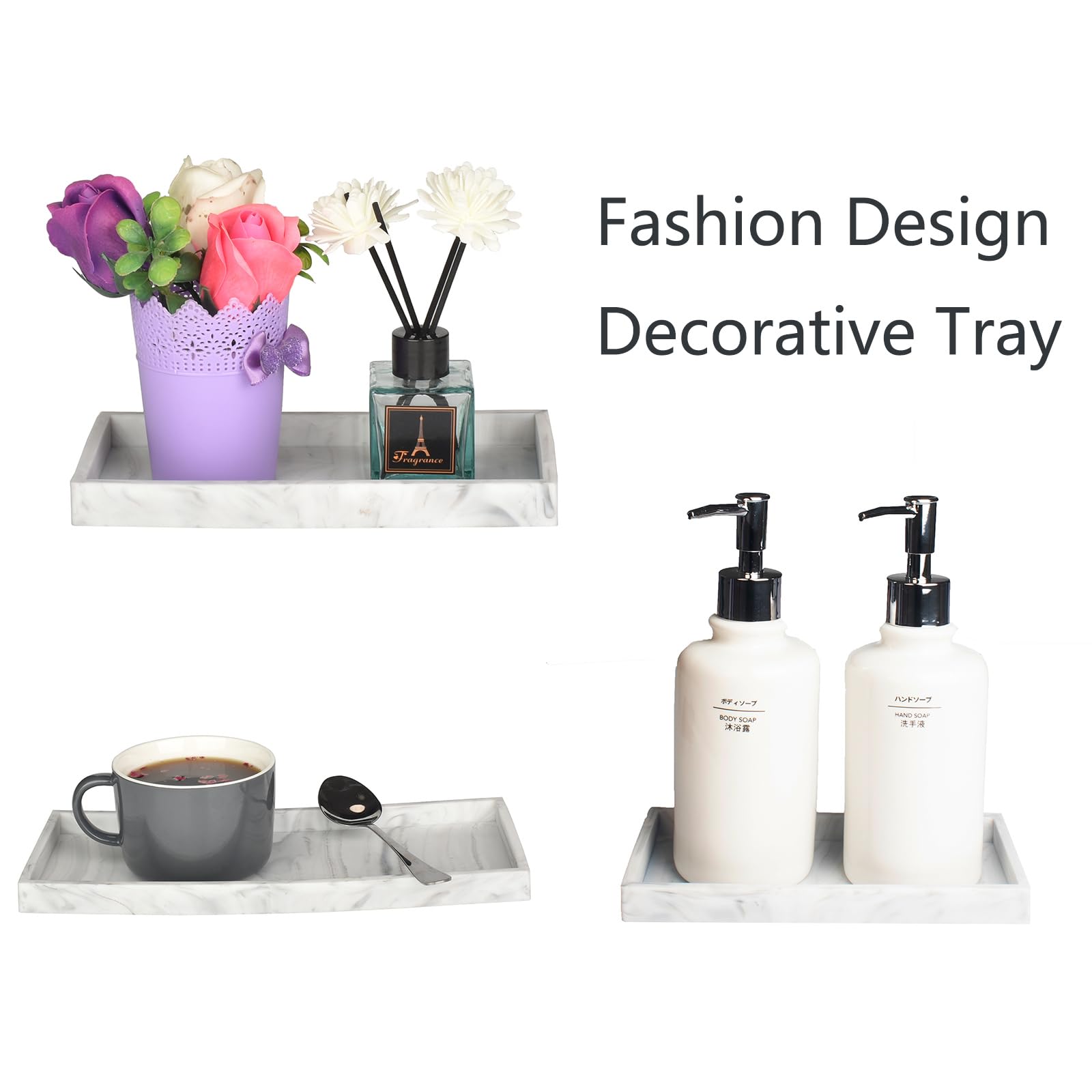 Dnc Bathroom Tray, 11.8'' Silicone Vanity Tray For Counter, Kitchen Sink Soap Tray For Dish Holder Dispenser Countertop Toilet T