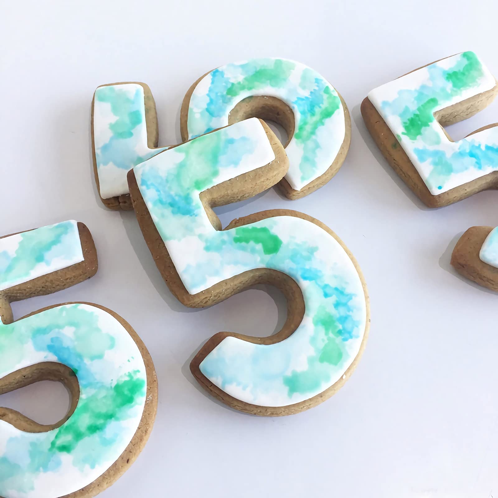Number Cookie Cutters Set Large 3 Inches - 9 Pieces Stainless Steel Numbers/Numeral/Numeric Shapes Biscuits Sugar Fondant Cake D