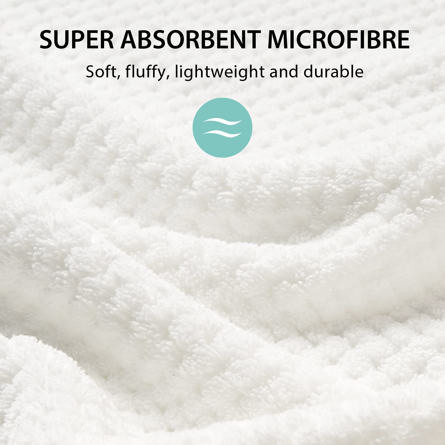 YFONG X-Large Microfiber Hair Towel Wrap for Women, Soft Hair Drying Towel with Elastic Band, Fast Drying Hair Turbans for Wet C