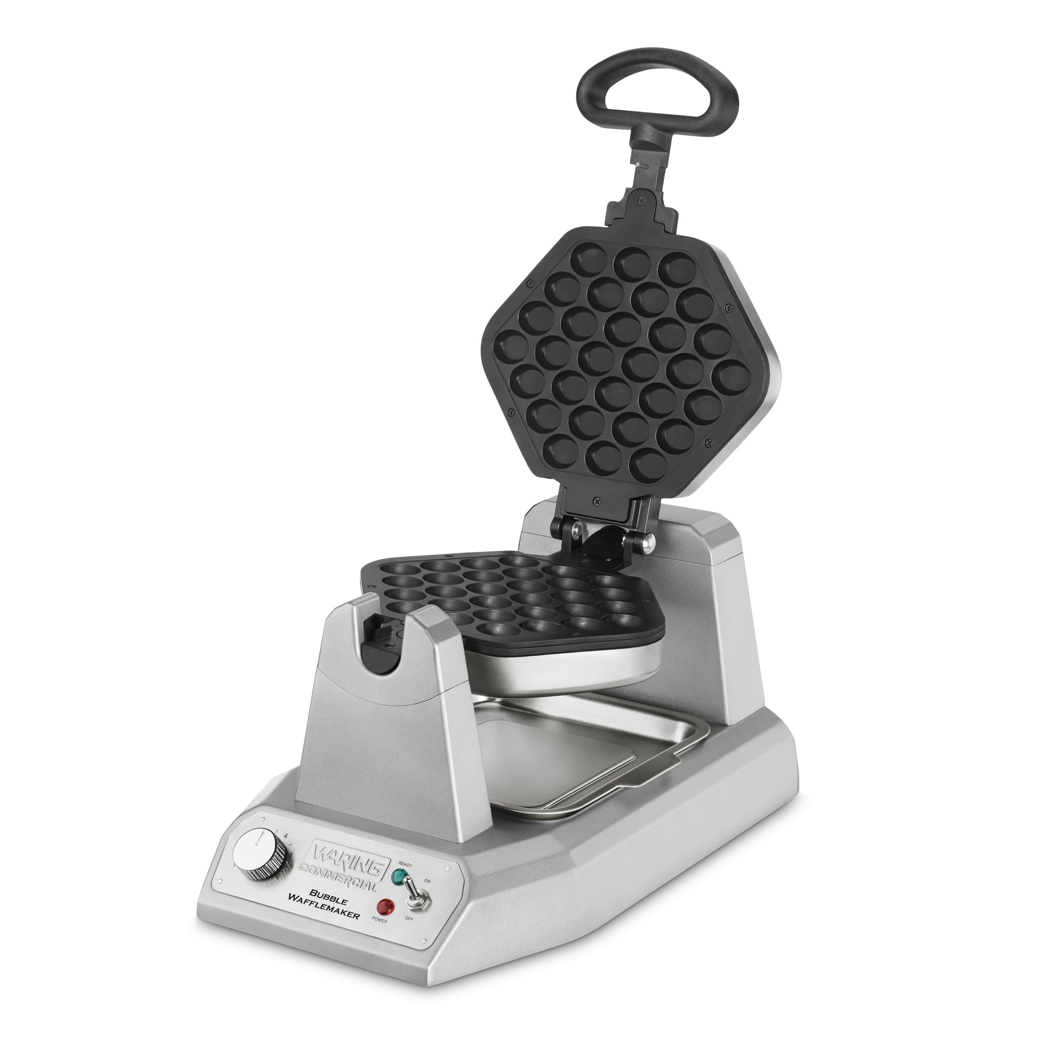 Waring Commercial Bubble Waffle Maker, Rotary Feature for Even Baking, 25 Waffles per Hour, Hong Kong Egg Waffle Desssert, for R