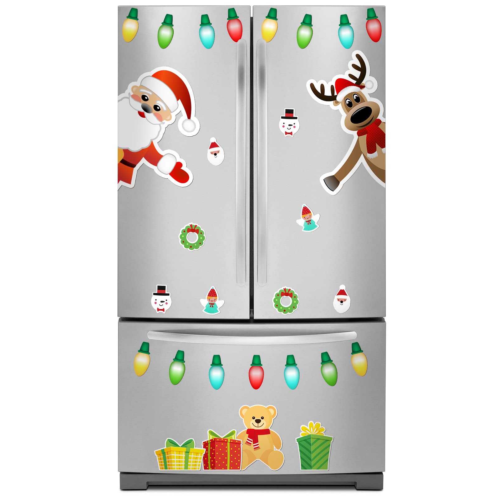 Christmas Refrigerator Magnets Magnetic Christmas Tree Magnets for Refrigerator Stickers Decoration Xmas Stickers for Fridge San