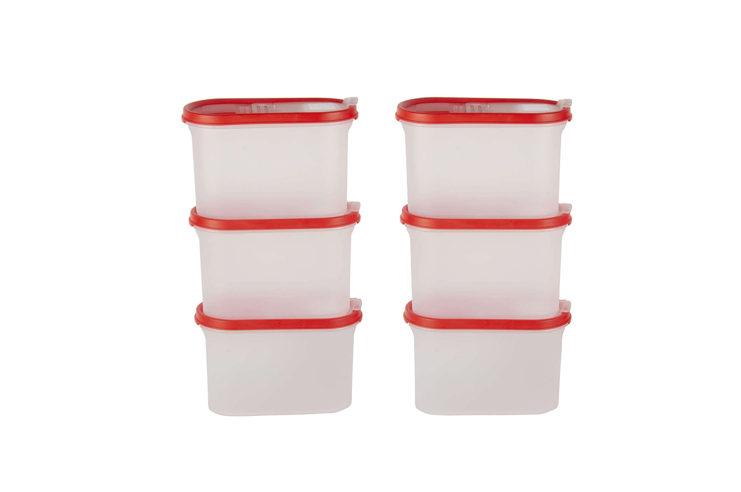 Cutting Edge 1200Ml Flip Top Modular Storage Container Red (Set Of 6)
