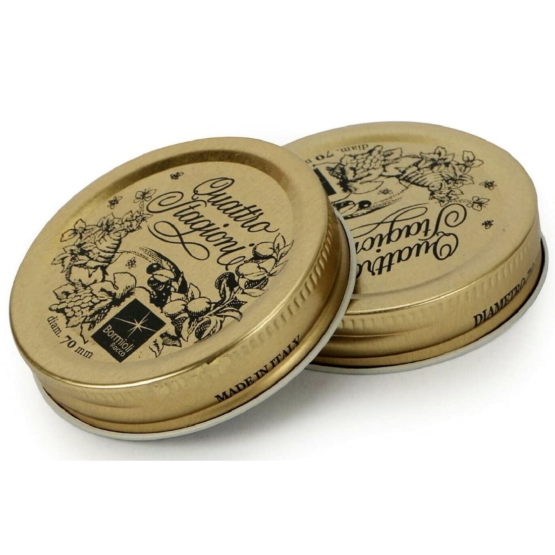 Bormioli Rocco Quattro Stagioni Replacement Lids - #70 (2.75'') - Set Of 2