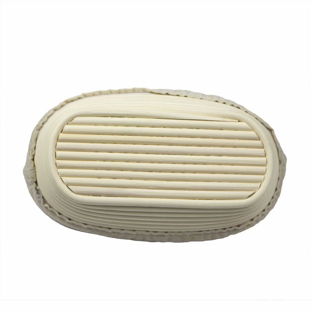 Jranter Oval Banneton Bread Proofing Basket Set, 10" Beige - 2 Pack with Linen Liner, Model UK-Bsd-JrBrotform-Ov10in-2EA