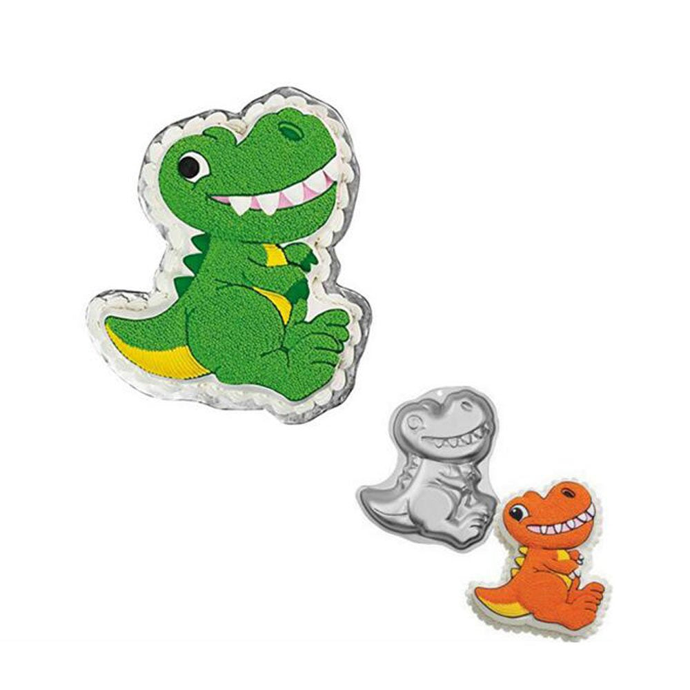 Hip Hop Dinosaur Cake Pan, Kids 3D Birthday Cake Pan, Aluminum Alloy Cake Molds Nonstick Baking Tools
