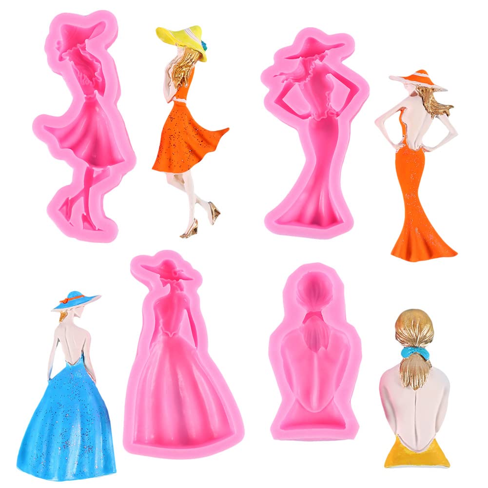 Cestony Goddess Of Back Girl Silicone Molds For Diy Cake Fondant Biscuit Cookies Soap Sugar Pudding Chocolate Hard Candies Desse